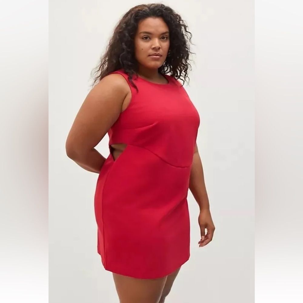 Anthropologie Red Mini Dress